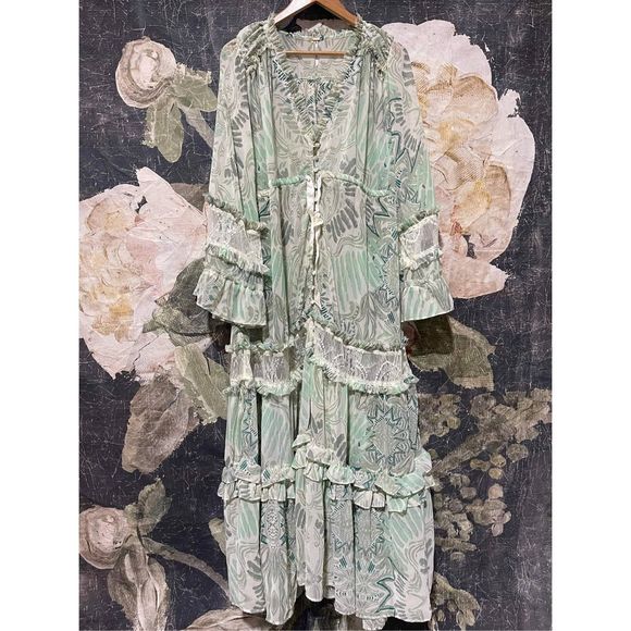 NEW Free People Bali Lover To Lover Maxi Dress / Duster Size XS - Picture 3 of 9